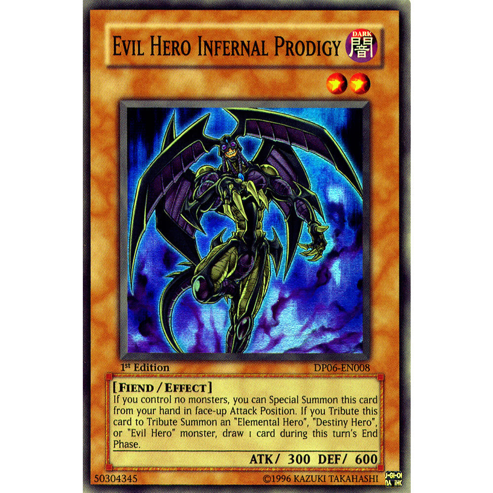Evil Hero Infernal Prodigy DP06-EN008 Yu-Gi-Oh! Card from the Duelist Pack: Jaden Yuki 3 Set