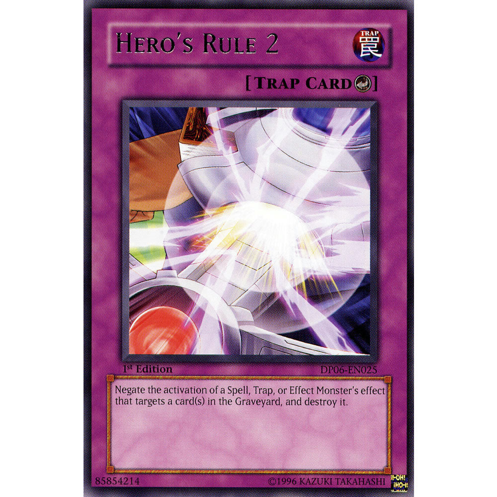 Hero's Rule 2 DP06-EN025 Yu-Gi-Oh! Card from the Duelist Pack: Jaden Yuki 3 Set