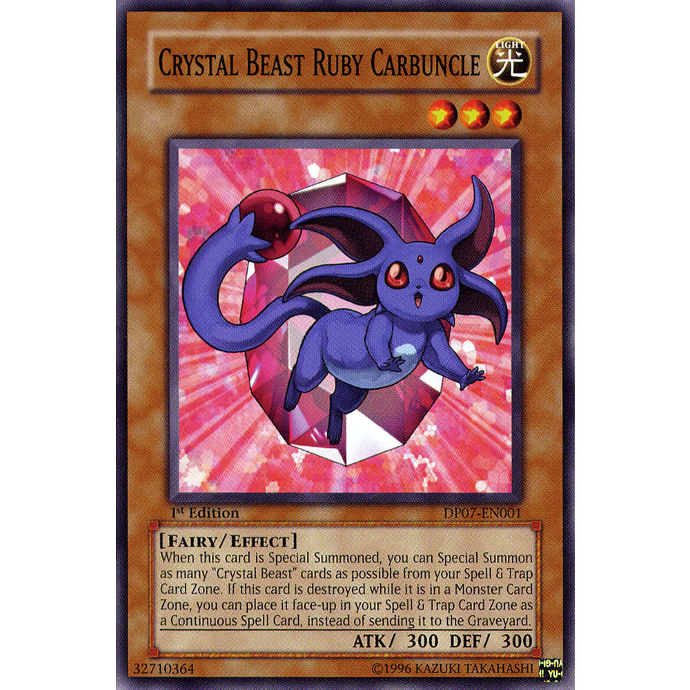 Crystal Beast Ruby Carbuncle DP07-EN001 Yu-Gi-Oh! Card from the Duelist Pack: Jesse Anderson Set