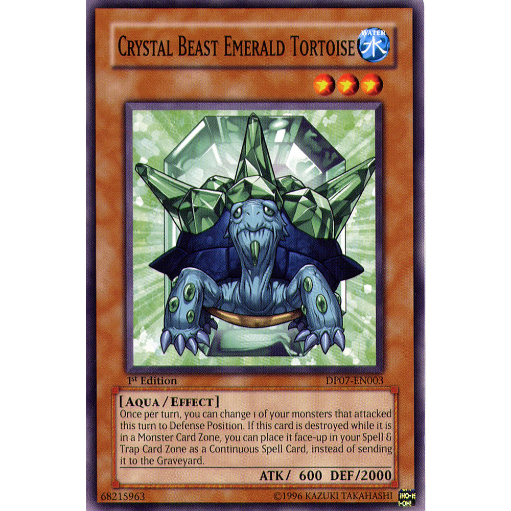 Crystal Beast Emerald Tortoise DP07-EN003 Yu-Gi-Oh! Card from the Duelist Pack: Jesse Anderson Set