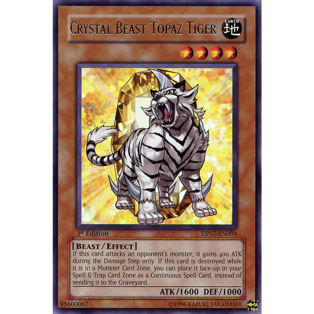 Crystal Beast Topaz Tiger DP07-EN004 Yu-Gi-Oh! Card from the Duelist Pack: Jesse Anderson Set