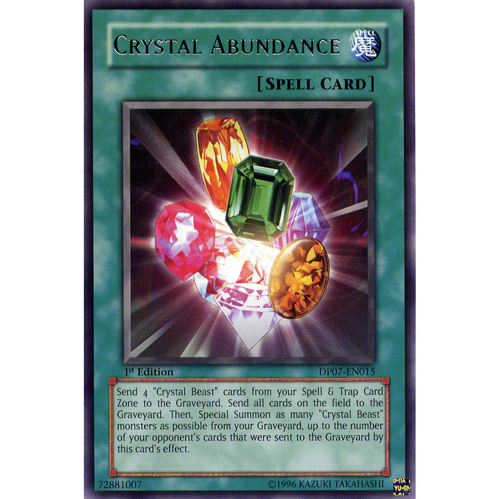 Crystal Abundance DP07-EN015 Yu-Gi-Oh! Card from the Duelist Pack: Jesse Anderson Set