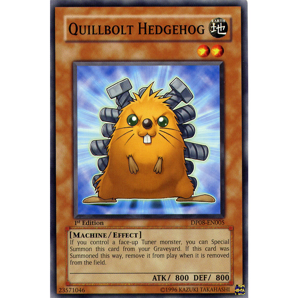 Quillbolt Hedgehog DP08-EN005 Yu-Gi-Oh! Card from the Duelist Pack: Yusei Set