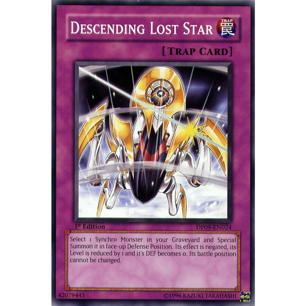 Descending Lost Star DP09-EN024 Yu-Gi-Oh! Card from the Duelist Pack: Yusei 2 Set