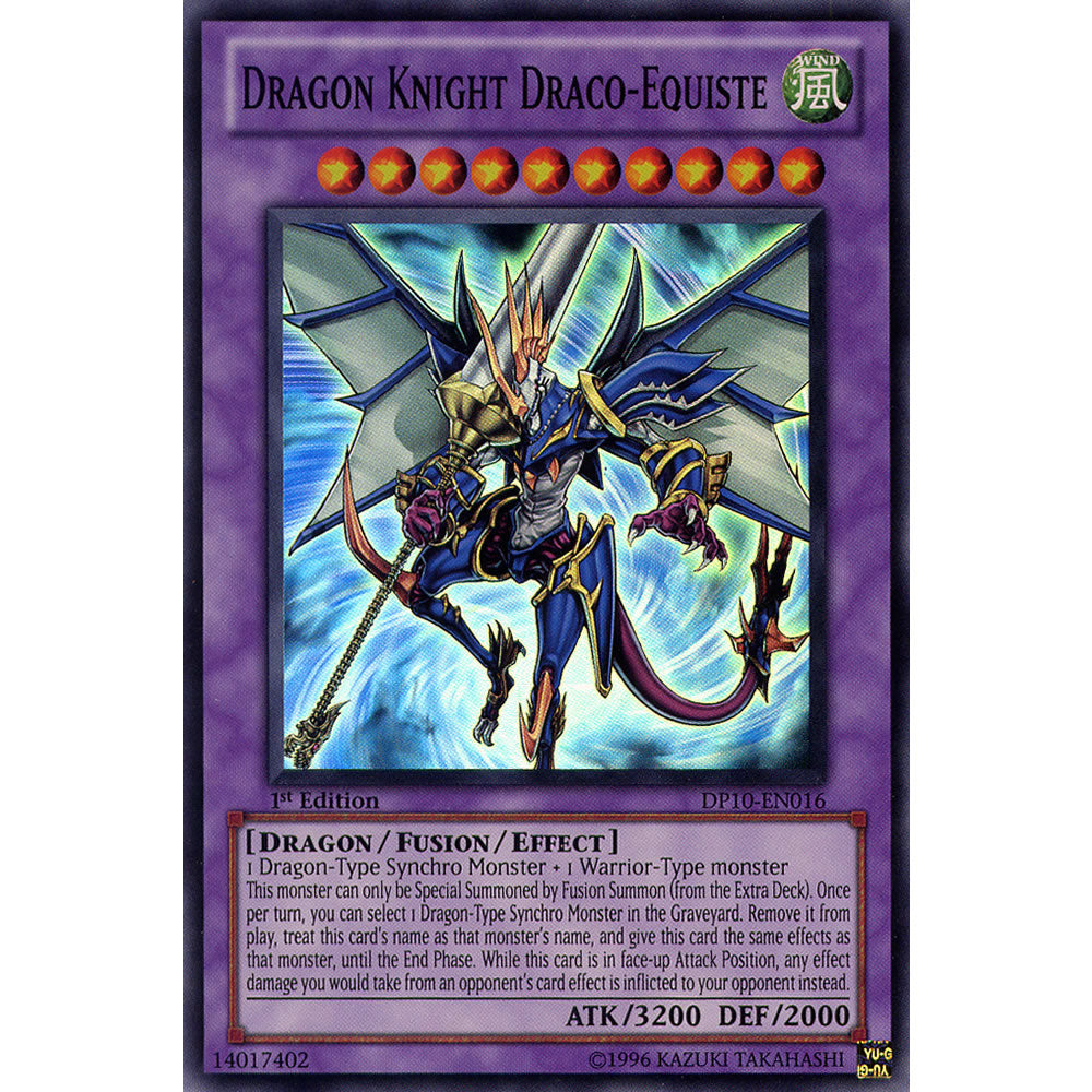 Dragon Knight Draco-Equiste DP10-EN016 Yu-Gi-Oh! Card from the Duelist Pack: Yusei 3 Set