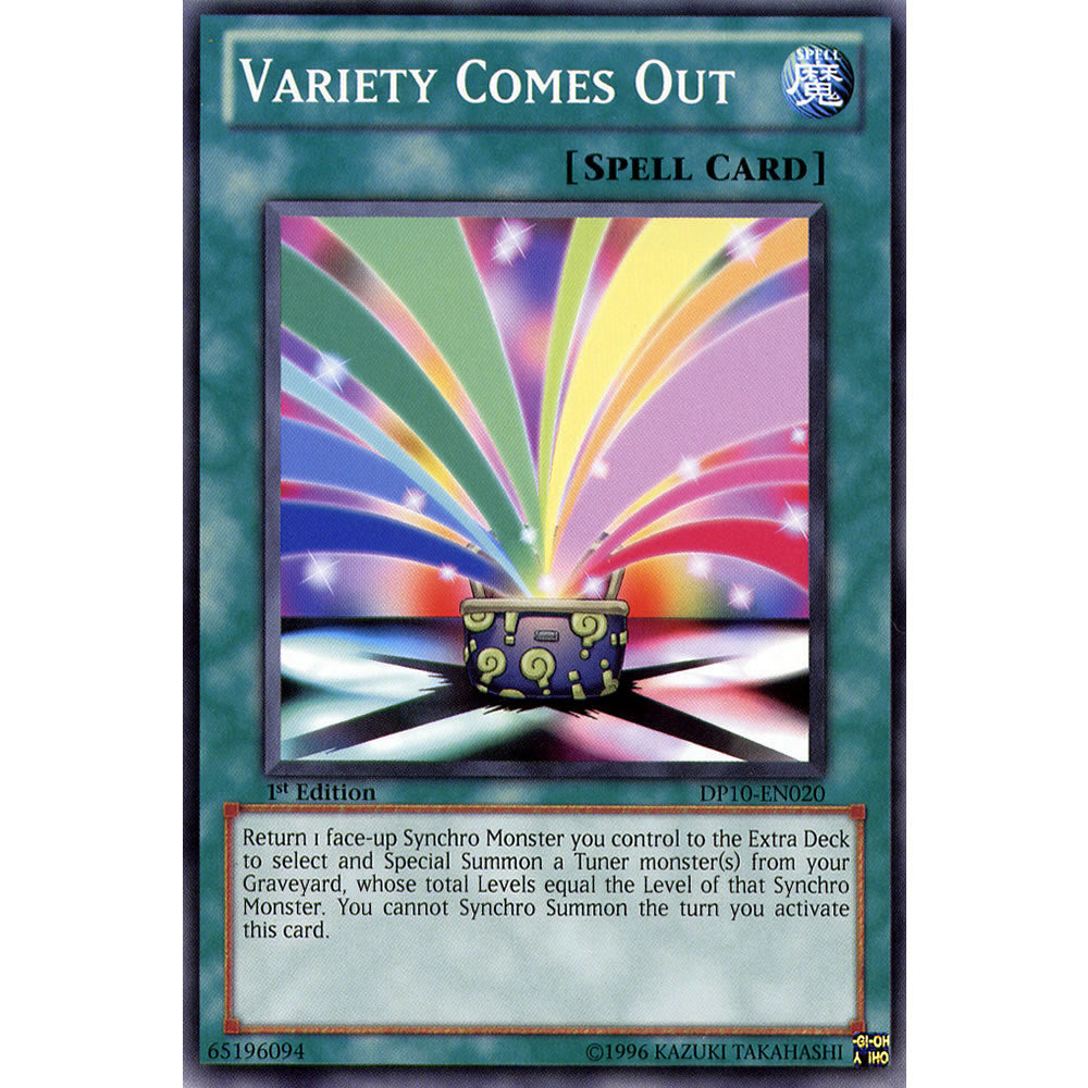 Variety Comes Out DP10-EN020 Yu-Gi-Oh! Card from the Duelist Pack: Yusei 3 Set