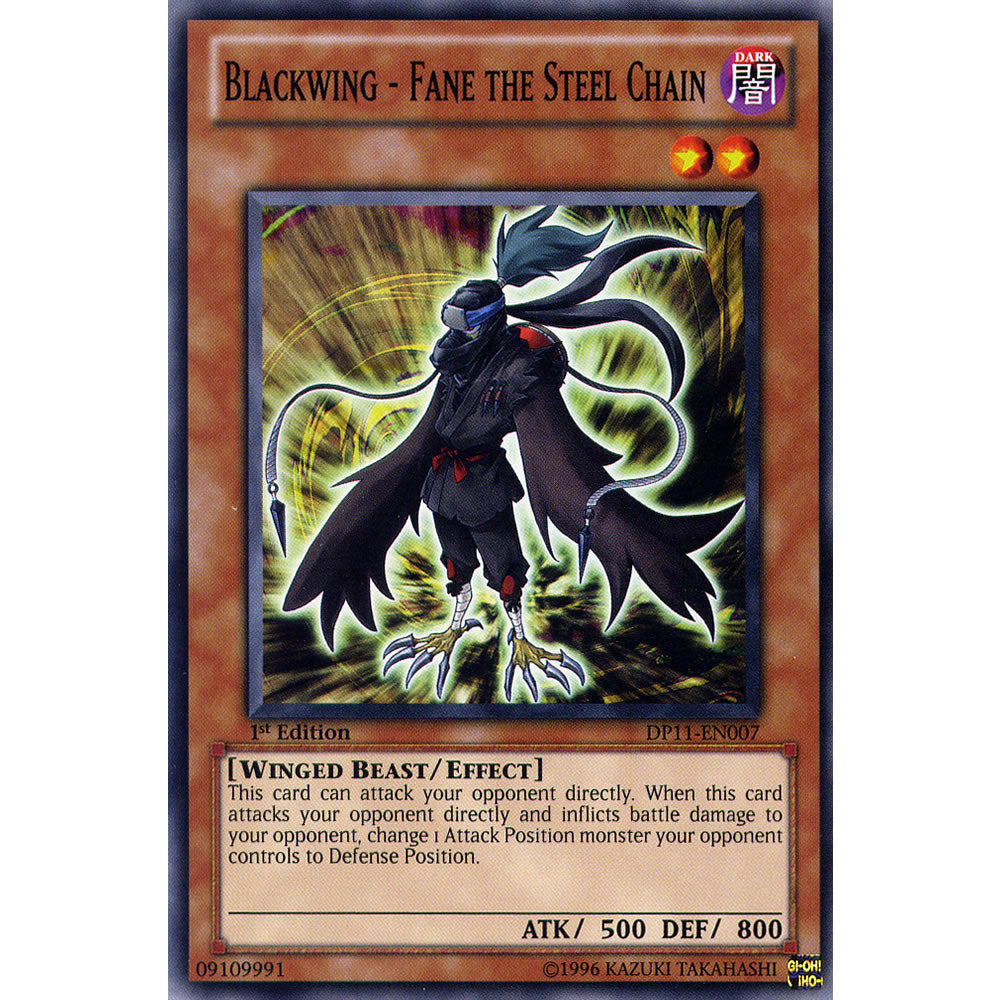 Blackwing - Fane The Steel Chain DP11-EN007 Yu-Gi-Oh! Card from the Duelist Pack: Crow Duelist Set