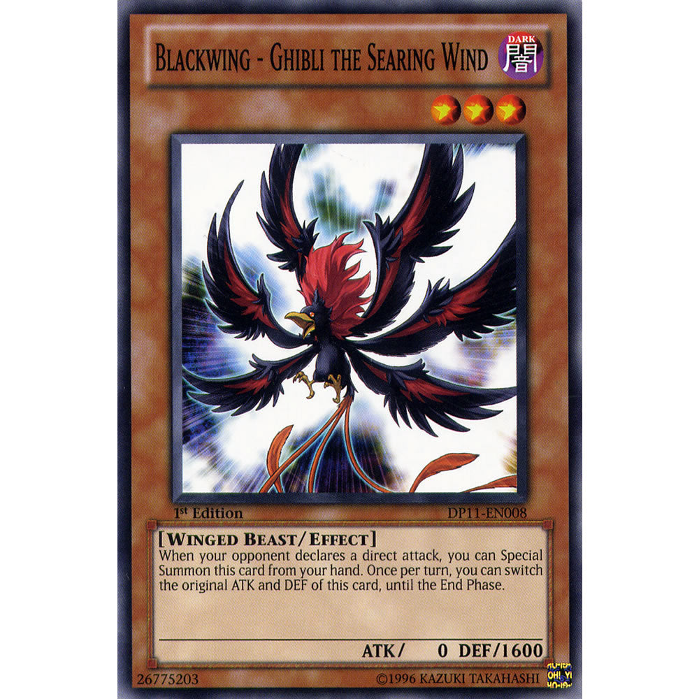 Blackwing  - Ghibli The Searing Wind DP11-EN008 Yu-Gi-Oh! Card from the Duelist Pack: Crow Duelist Set