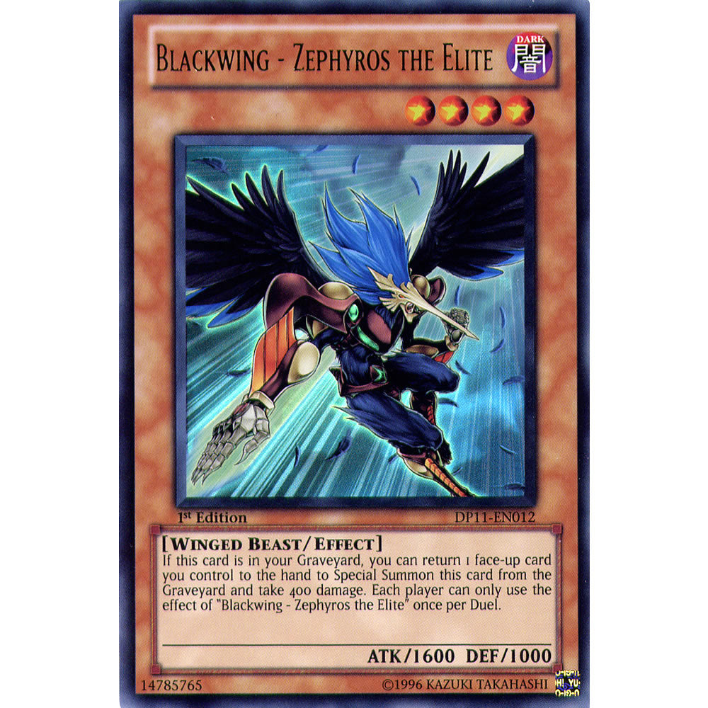 Blackwing - Zephyros The Elite DP11-EN012 Yu-Gi-Oh! Card from the Duelist Pack: Crow Duelist Set