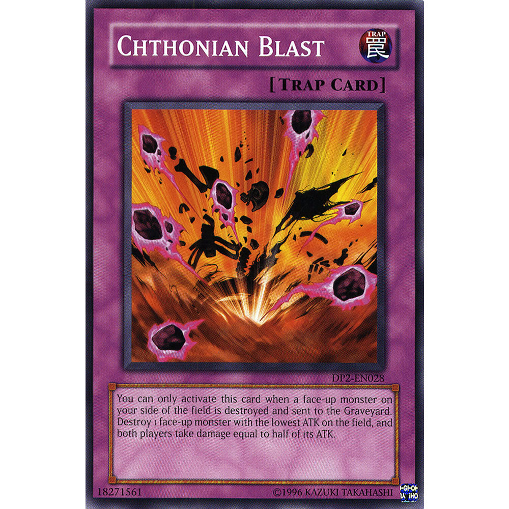 Chthonian Blast DP2-EN028 Yu-Gi-Oh! Card from the Duelist Pack: Chazz Princeton Set