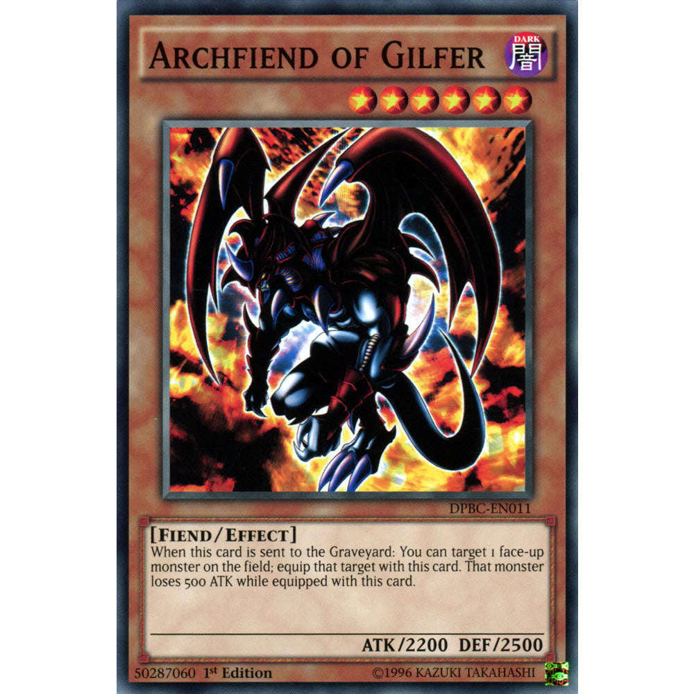 Archfiend of Gilfer DPBC-EN011 Yu-Gi-Oh! Card from the Duelist Pack: Battle City Set