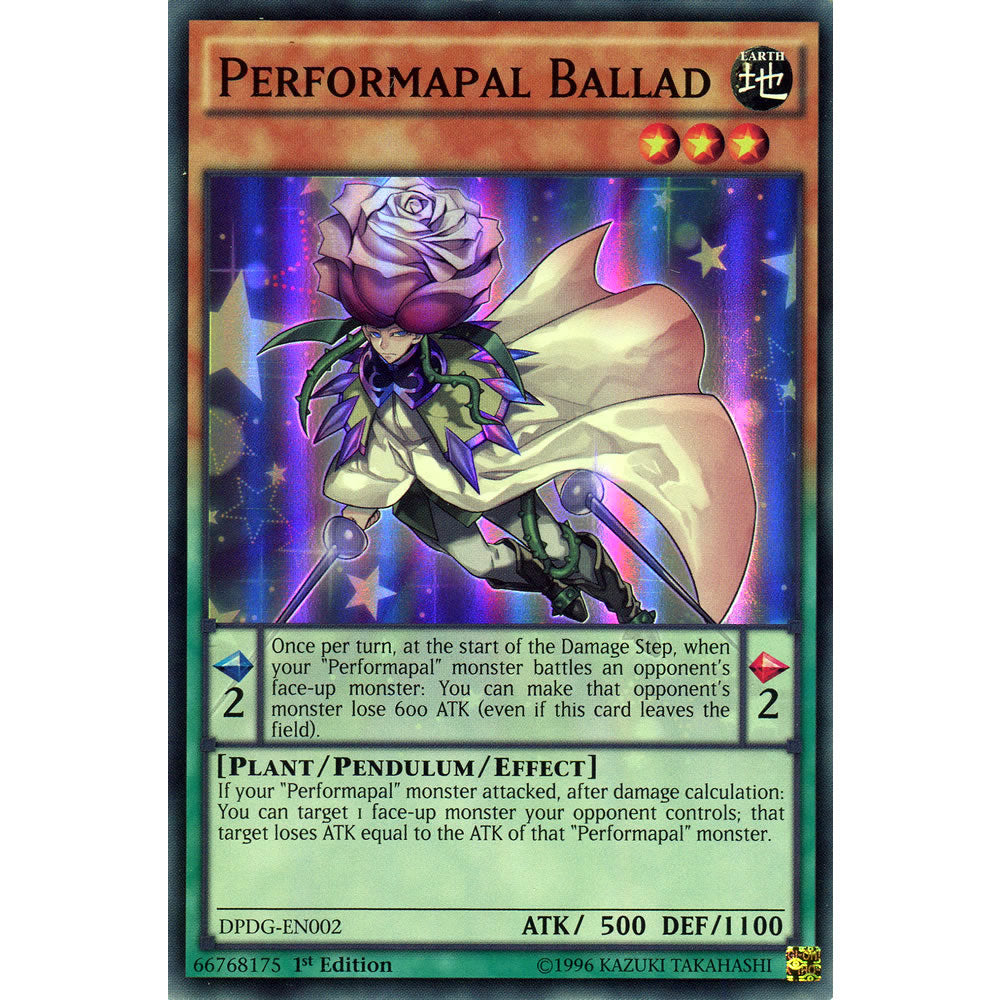 Performapal Ballad DPDG-EN002 Yu-Gi-Oh! Card from the Duelist Pack: Dimensional Guardians Set