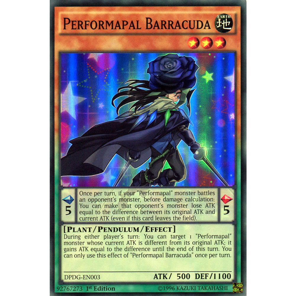 Performapal Barracuda DPDG-EN003 Yu-Gi-Oh! Card from the Duelist Pack: Dimensional Guardians Set