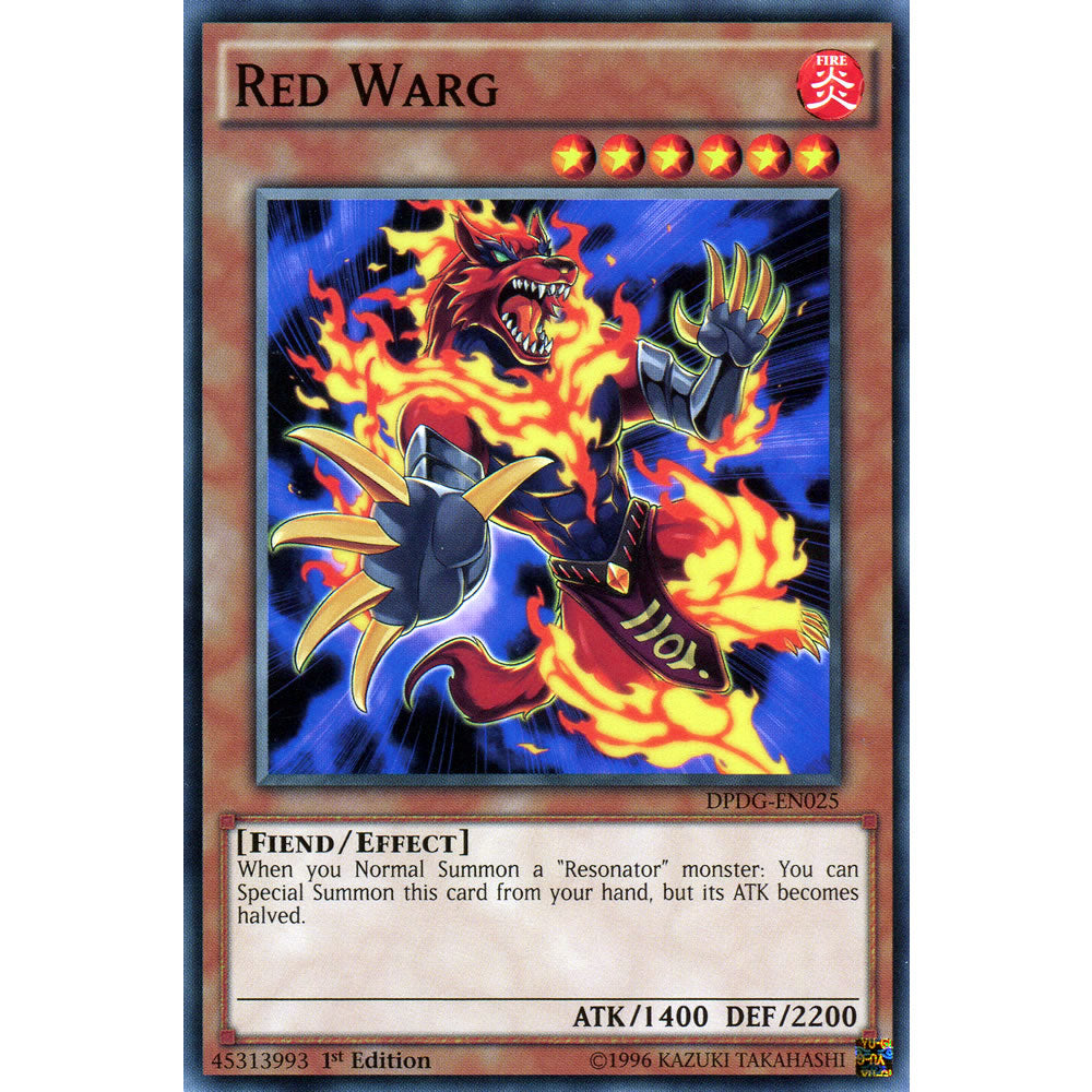 Red Warg DPDG-EN025 Yu-Gi-Oh! Card from the Duelist Pack: Dimensional Guardians Set