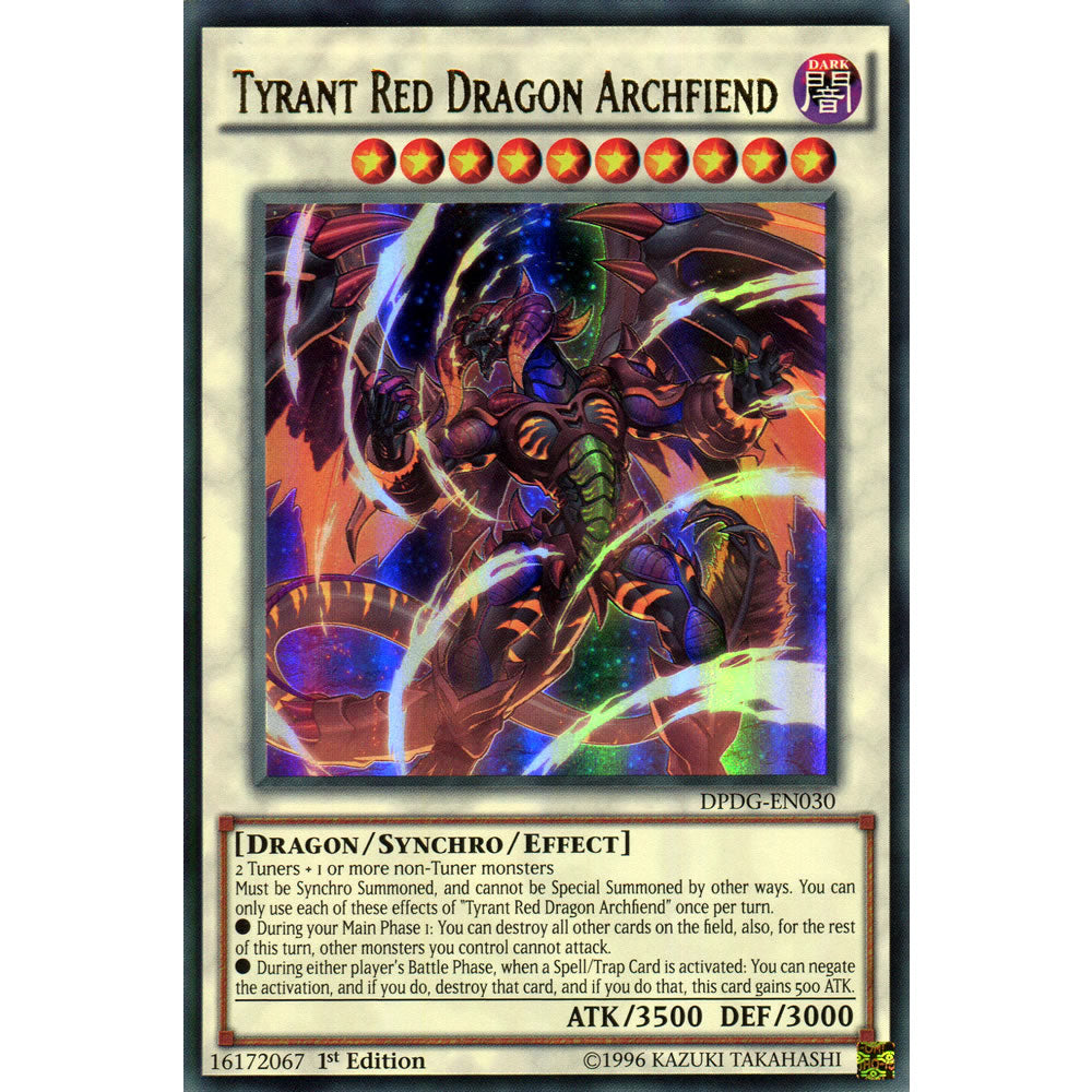 Tyrant Red Dragon Archfiend DPDG-EN030 Yu-Gi-Oh! Card from the Duelist Pack: Dimensional Guardians Set