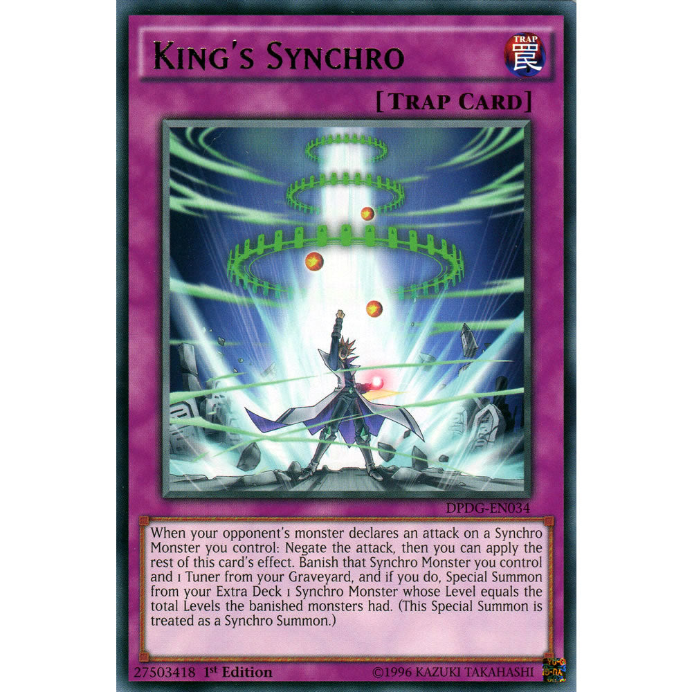 King's Synchro DPDG-EN034 Yu-Gi-Oh! Card from the Duelist Pack: Dimensional Guardians Set
