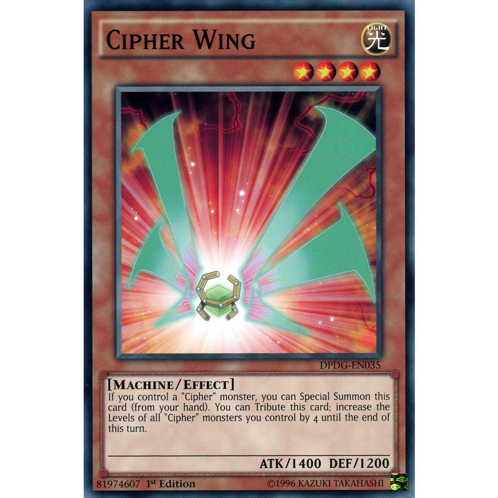 Cipher Wing DPDG-EN035 Yu-Gi-Oh! Card from the Duelist Pack: Dimensional Guardians Set
