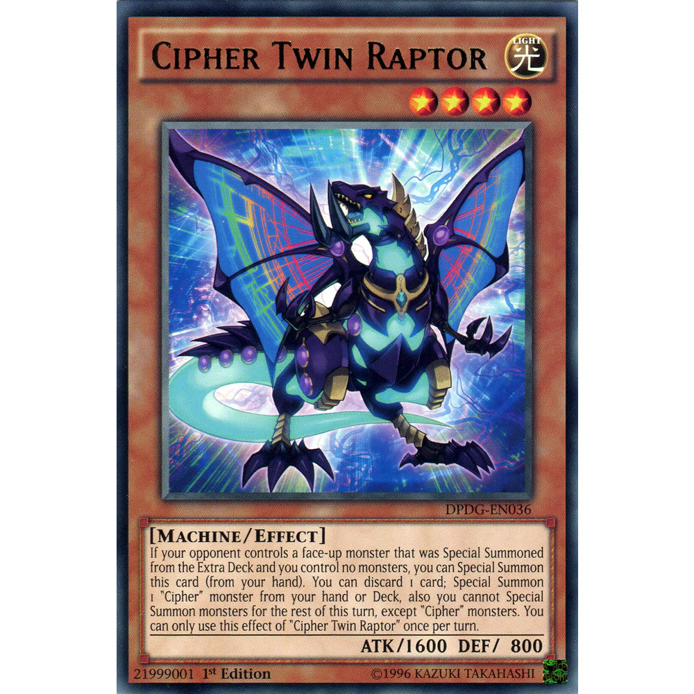 Cipher Twin Raptor DPDG-EN036 Yu-Gi-Oh! Card from the Duelist Pack: Dimensional Guardians Set