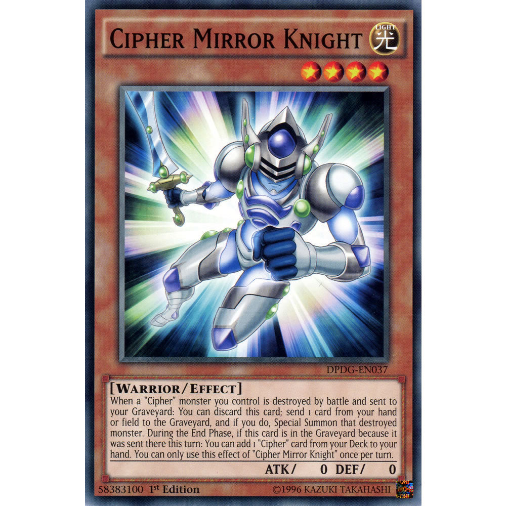 Cipher Mirror Knight DPDG-EN037 Yu-Gi-Oh! Card from the Duelist Pack: Dimensional Guardians Set
