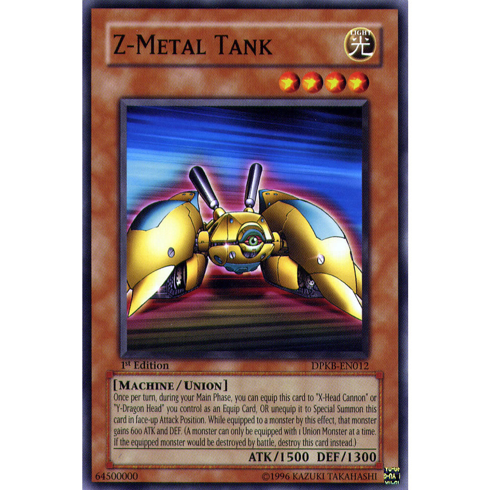 Z-Metal Tank DPKB-EN012 Yu-Gi-Oh! Card from the Duelist Pack: Kaiba Set