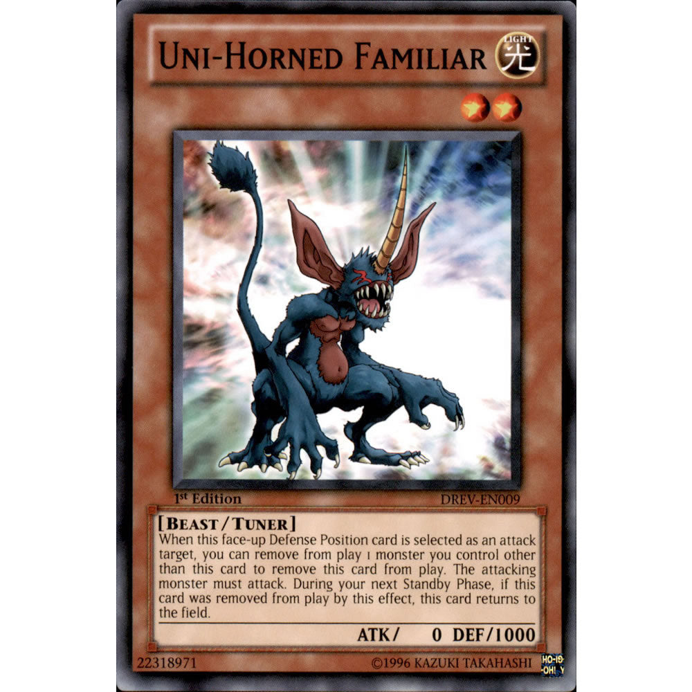 Uni-Horned Familiar DREV-EN009 Yu-Gi-Oh! Card from the Duelist Revolution Set