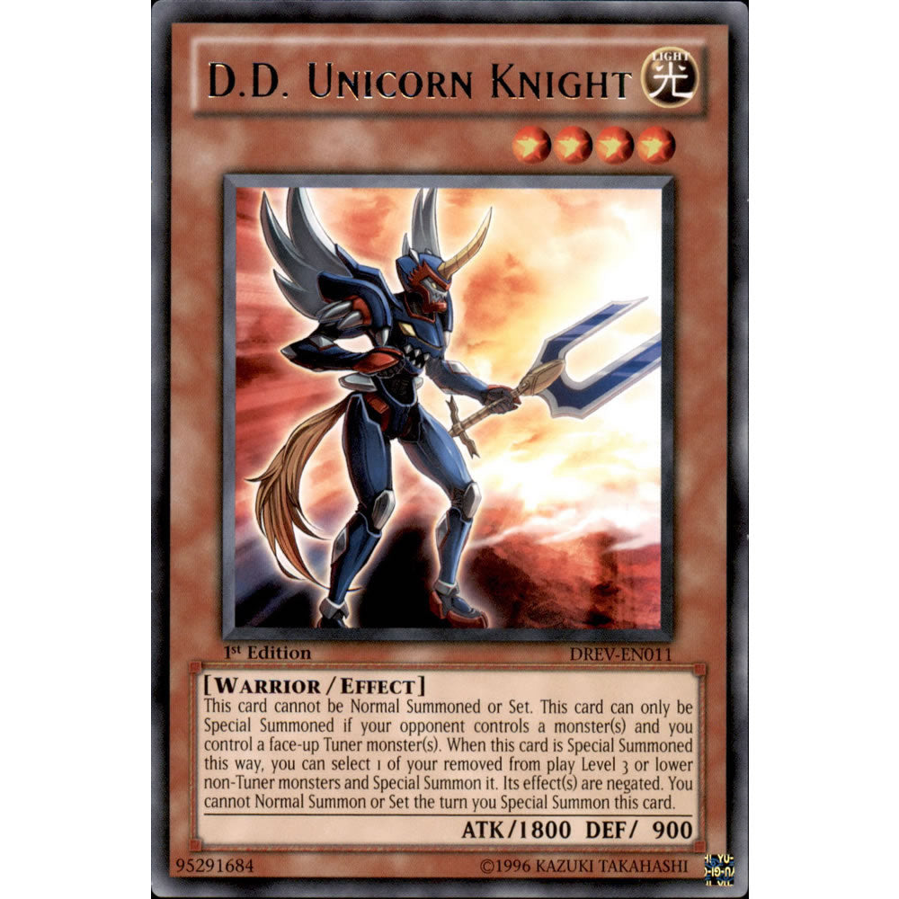 D.D. Unicorn Knight DREV-EN011 Yu-Gi-Oh! Card from the Duelist Revolution Set