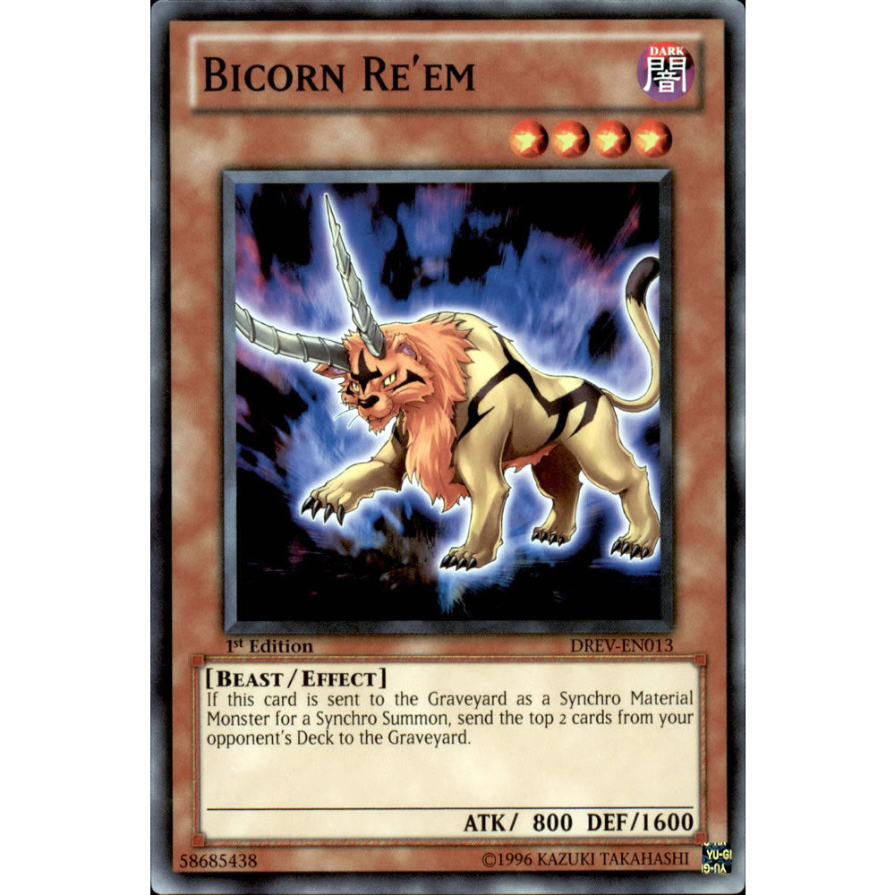 Bicorn Re'em DREV-EN013 Yu-Gi-Oh! Card from the Duelist Revolution Set