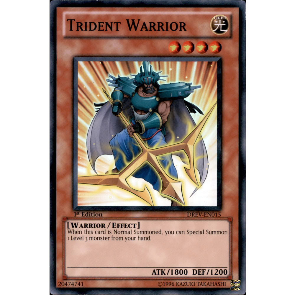 Trident Warrior DREV-EN015 Yu-Gi-Oh! Card from the Duelist Revolution Set