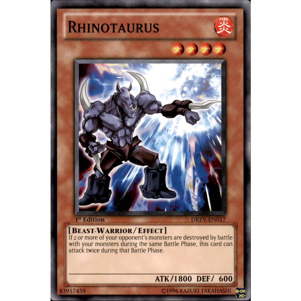Rhinotaurus DREV-EN017 Yu-Gi-Oh! Card from the Duelist Revolution Set