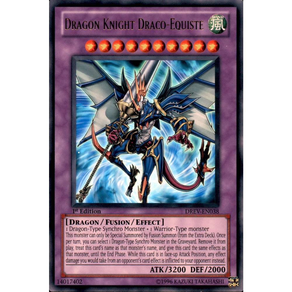 Dragon Knight Draco-Equiste DREV-EN038 Yu-Gi-Oh! Card from the Duelist Revolution Set