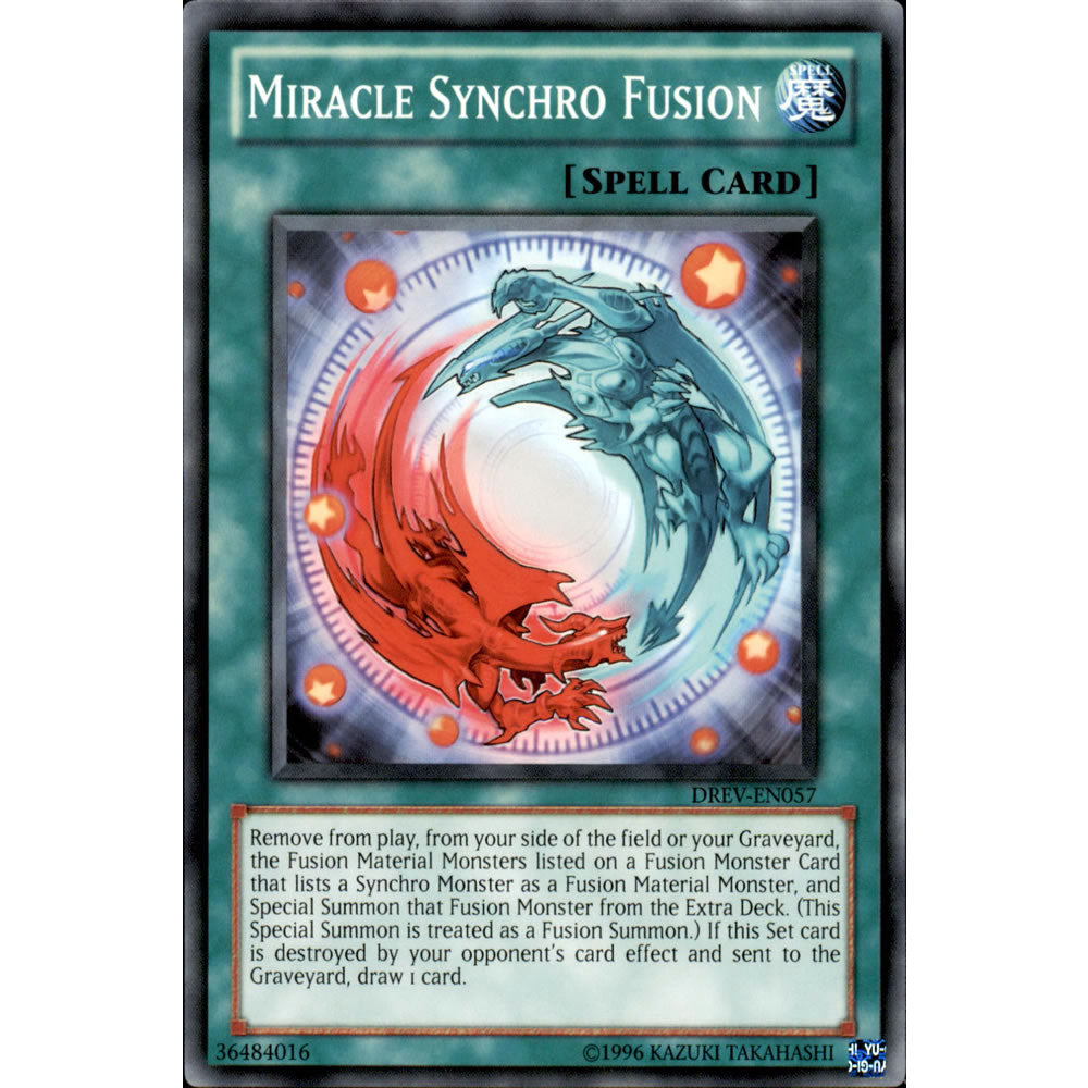 Miracle Synchro Fusion DREV-EN057 Yu-Gi-Oh! Card from the Duelist Revolution Set