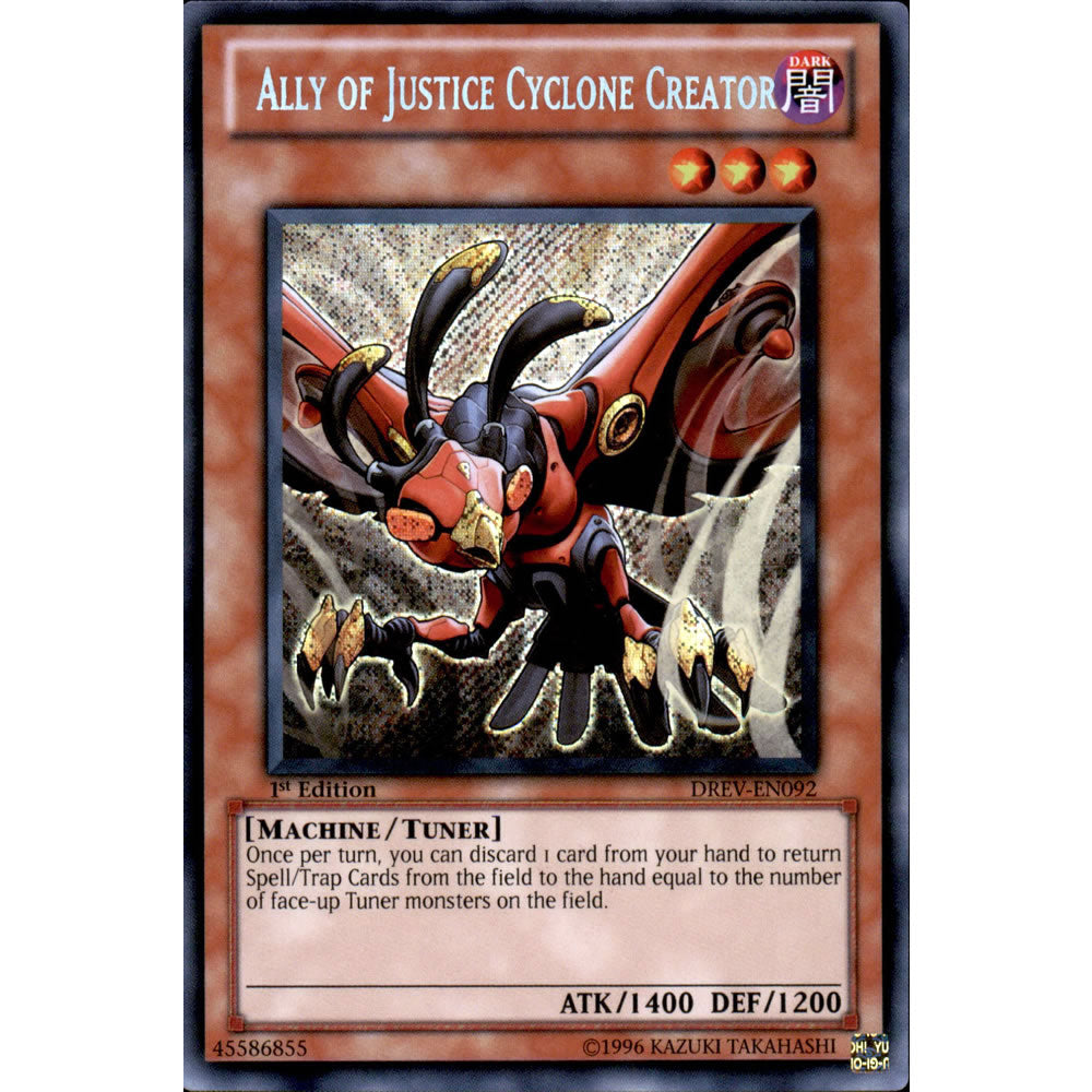 Ally Of Justice Cyclone Creator DREV-EN092 Yu-Gi-Oh! Card from the Duelist Revolution Set