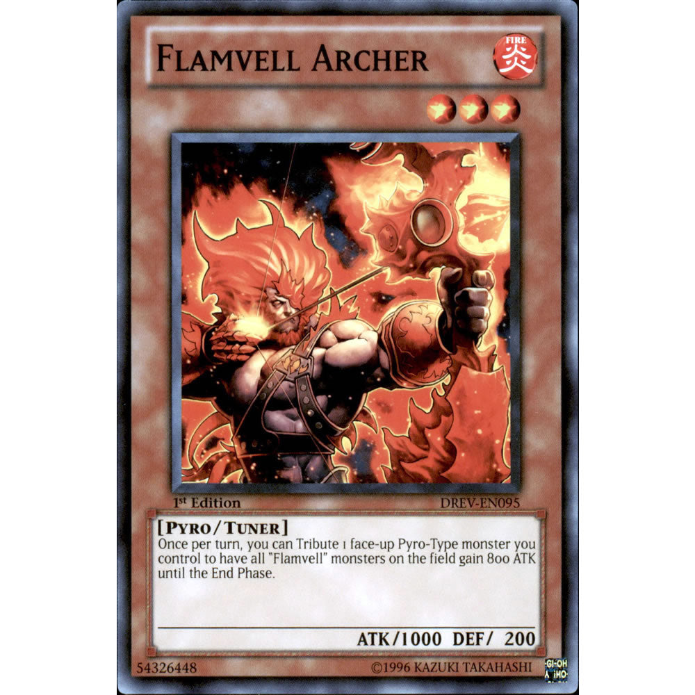 Flamvell Archer DREV-EN095 Yu-Gi-Oh! Card from the Duelist Revolution Set
