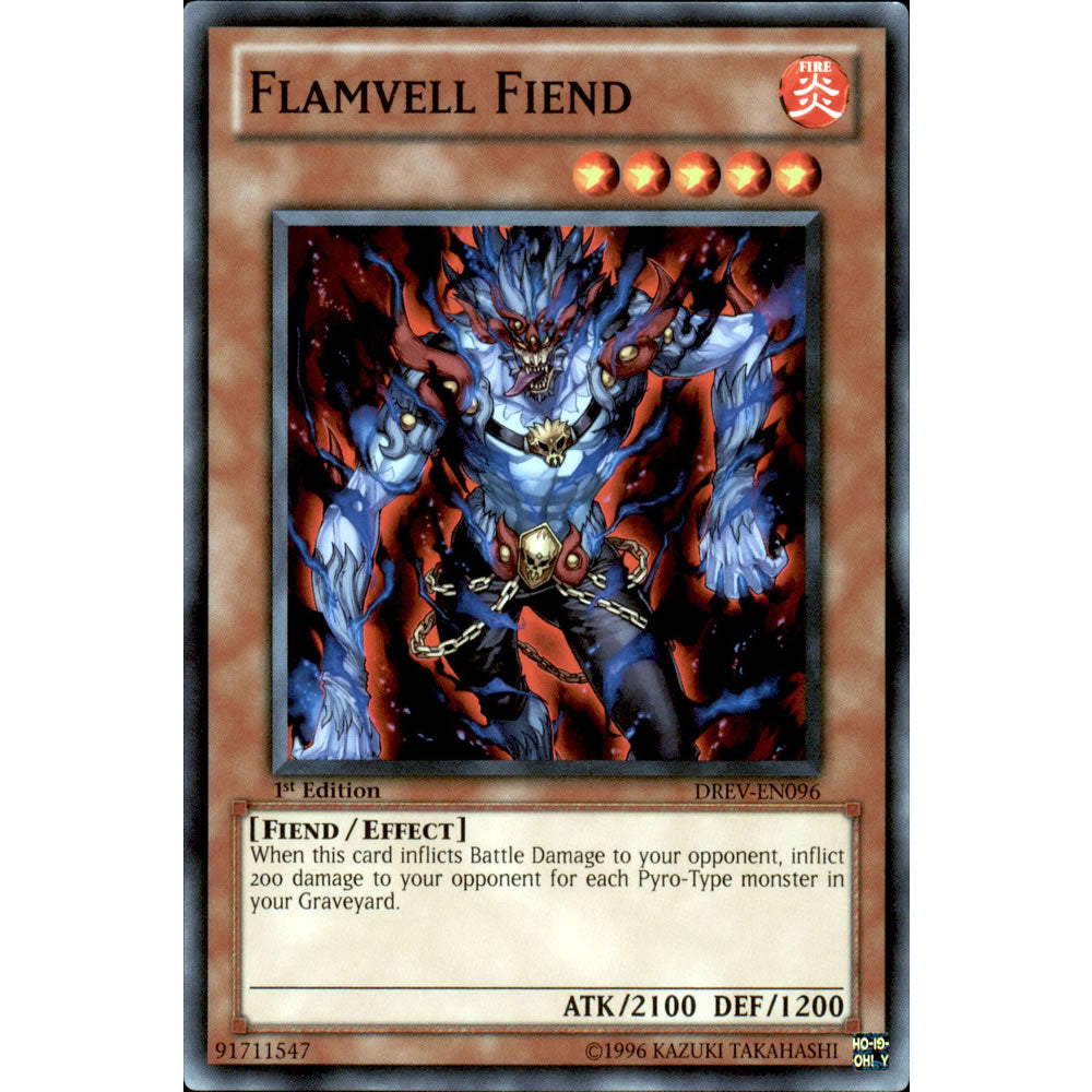 Flamvell Fiend DREV-EN096 Yu-Gi-Oh! Card from the Duelist Revolution Set