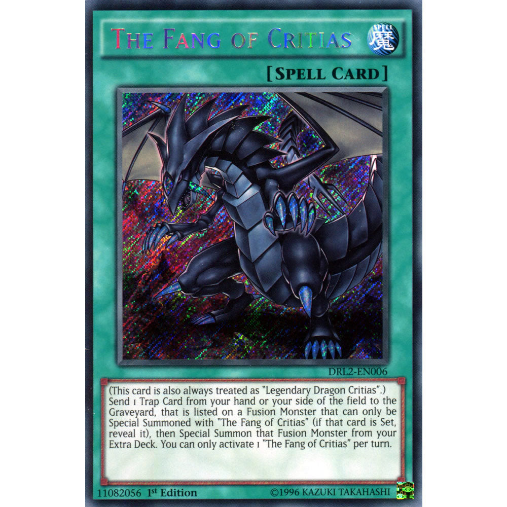 The Fang of Critias DRL2-EN006 Yu-Gi-Oh! Card from the Dragons of Legend 2 Set