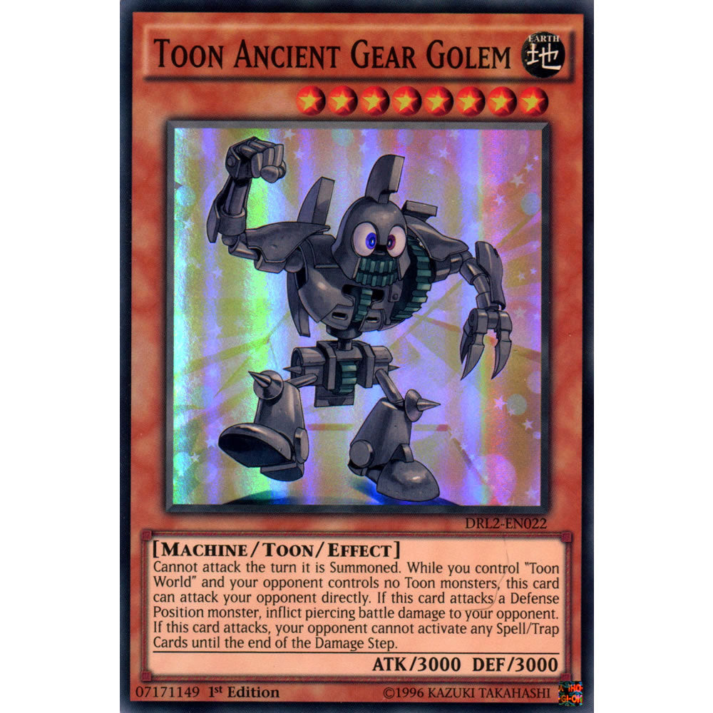 Toon Ancient Gear Golem DRL2-EN022 Yu-Gi-Oh! Card from the Dragons of Legend 2 Set