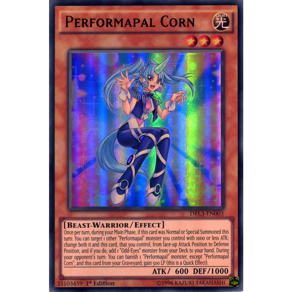 Performapal Corn DRL3-EN003 Yu-Gi-Oh! Card from the Dragons of Legend Unleashed Set