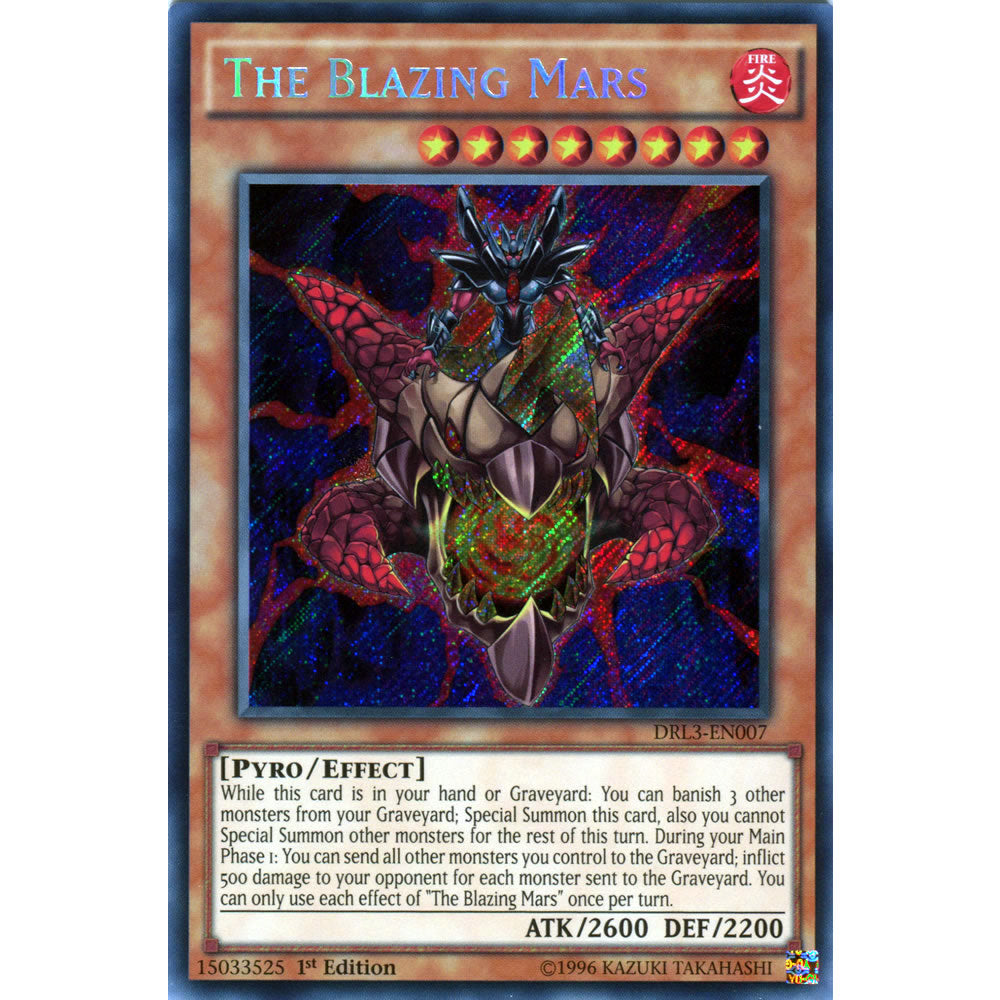 The Blazing Mars DRL3-EN007 Yu-Gi-Oh! Card from the Dragons of Legend Unleashed Set