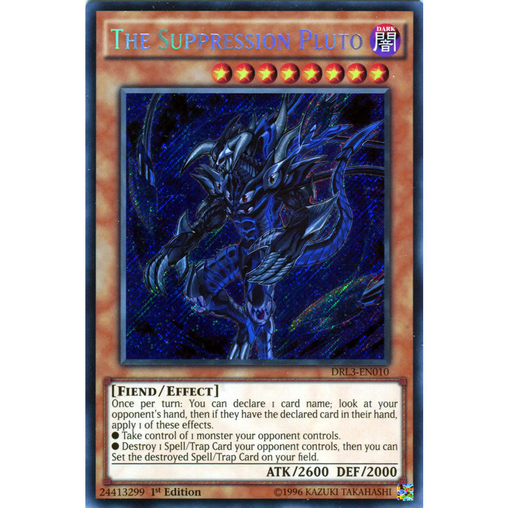 The Suppression Pluto DRL3-EN010 Yu-Gi-Oh! Card from the Dragons of Legend Unleashed Set