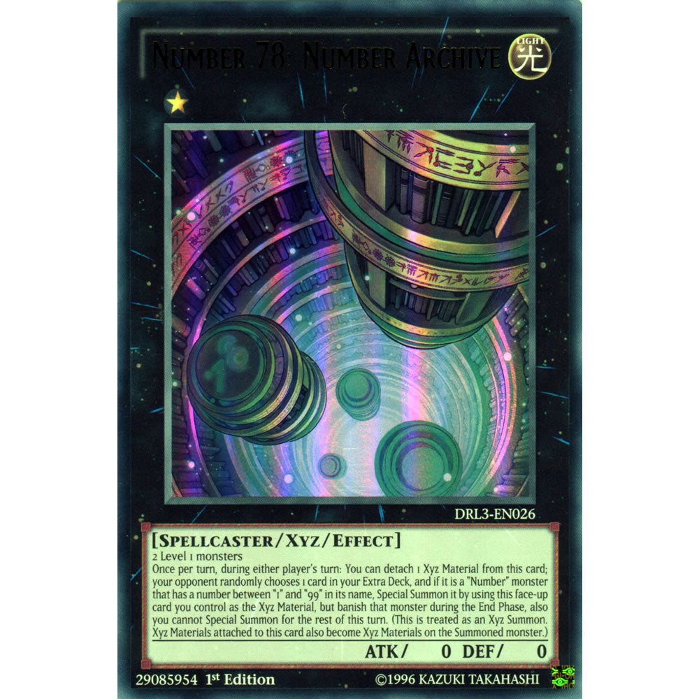 Number 78: Number Archive DRL3-EN026 Yu-Gi-Oh! Card from the Dragons of Legend Unleashed Set
