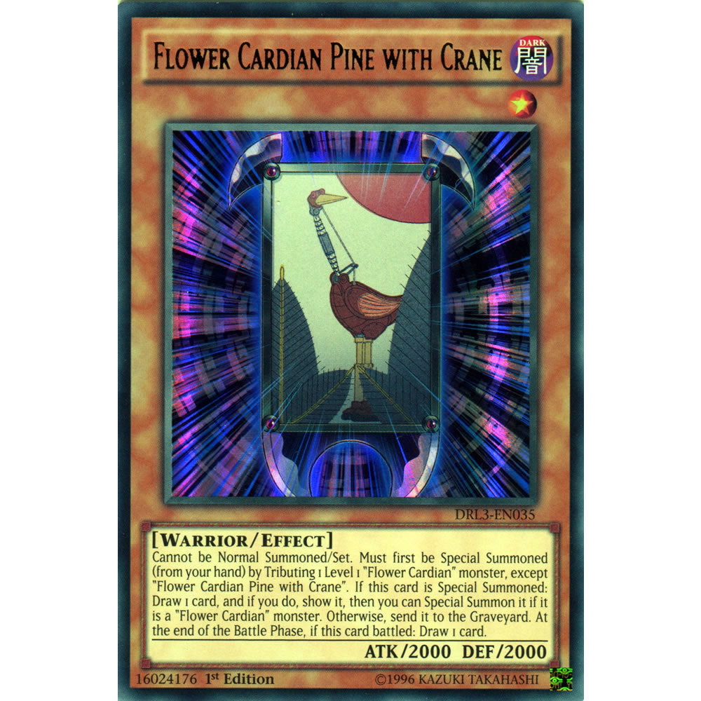 Flower Cardian Pine with Crane DRL3-EN035 Yu-Gi-Oh! Card from the Dragons of Legend Unleashed Set