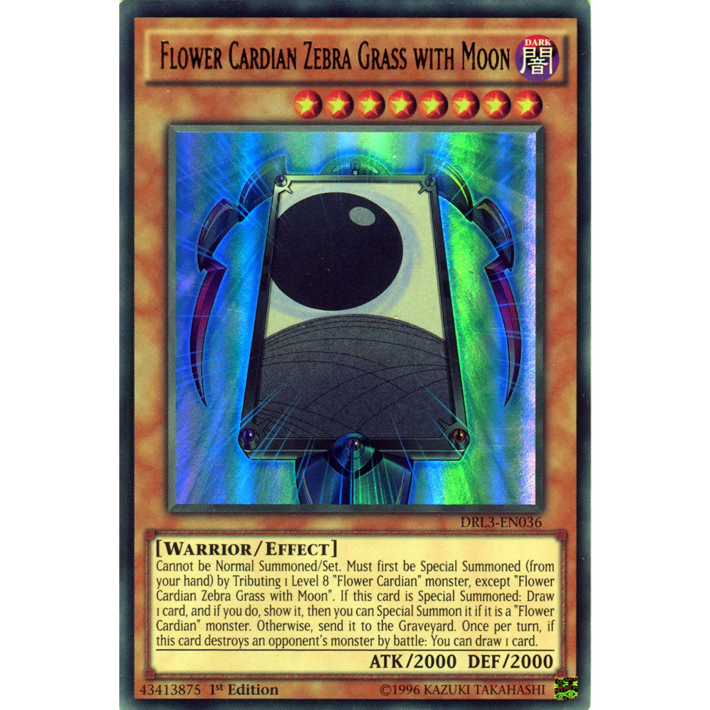 Flower Cardian Zebra Grass with Moon DRL3-EN036 Yu-Gi-Oh! Card from the Dragons of Legend Unleashed Set