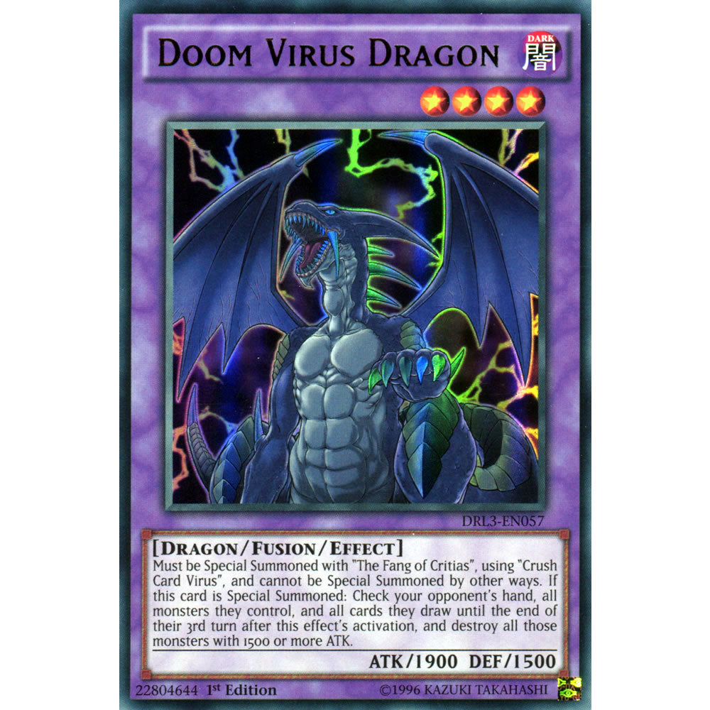 Doom Virus Dragon DRL3-EN057 Yu-Gi-Oh! Card from the Dragons of Legend Unleashed Set