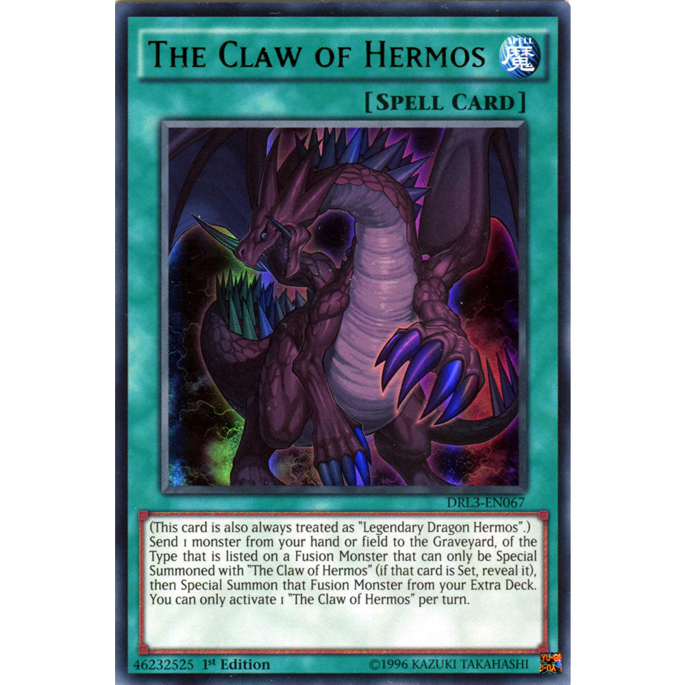 The Claw of Hermos DRL3-EN067 Yu-Gi-Oh! Card from the Dragons of Legend Unleashed Set
