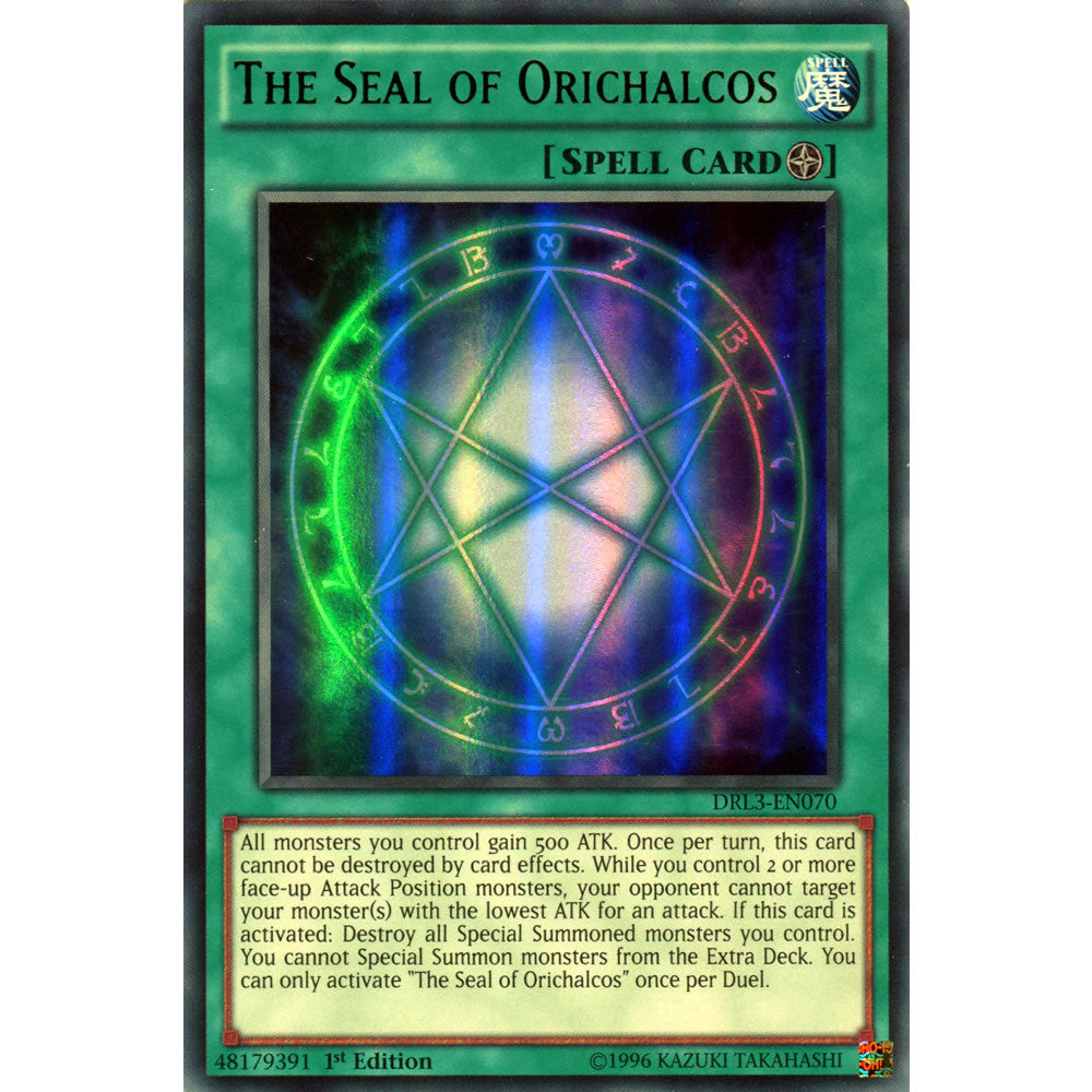 The Seal of Orichalcos DRL3-EN070 Yu-Gi-Oh! Card from the Dragons of Legend Unleashed Set
