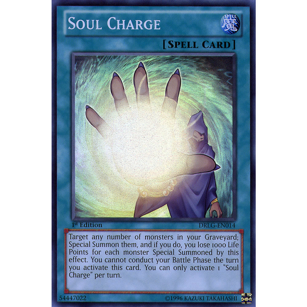 Soul Charge DRLG-EN014 Yu-Gi-Oh! Card from the Dragons of Legend Set
