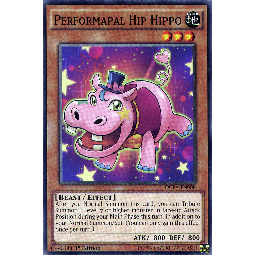 Performapal Hip Hippo DUEA-EN008 Yu-Gi-Oh! Card from the Duelist Alliance Set