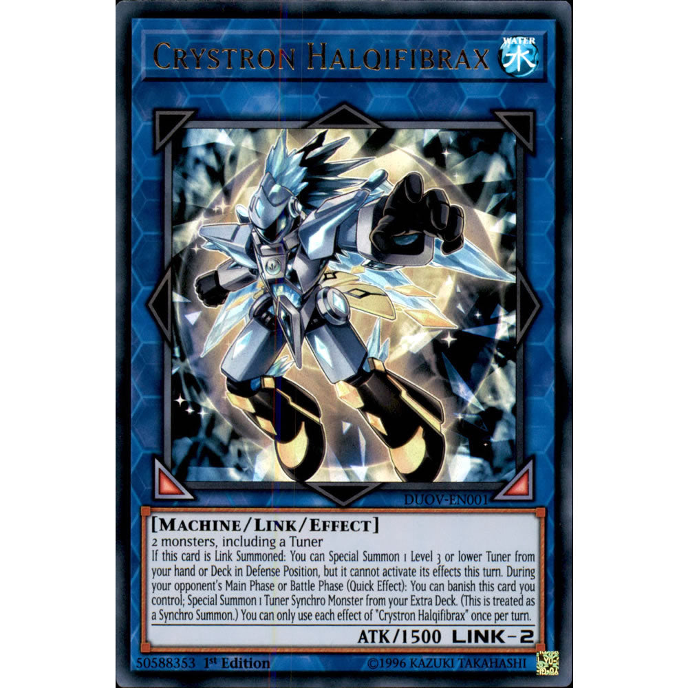 Crystron Halqifibrax DUOV-EN001 Yu-Gi-Oh! Card from the Duel Overload Set