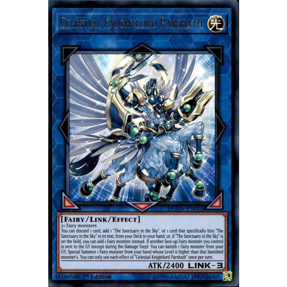 Celestial Knightlord Parshath DUOV-EN002 Yu-Gi-Oh! Card from the Duel Overload Set