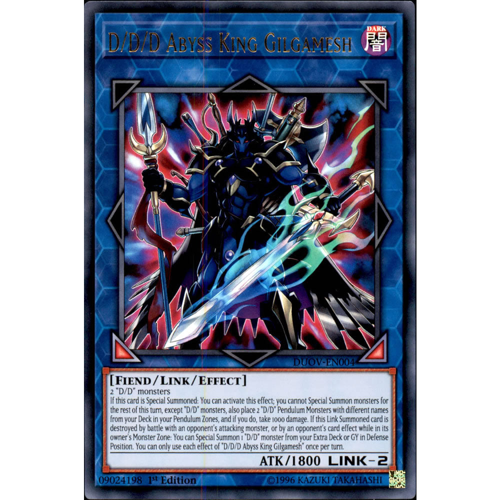 D/D/D Abyss King Gilgamesh DUOV-EN004 Yu-Gi-Oh! Card from the Duel Overload Set